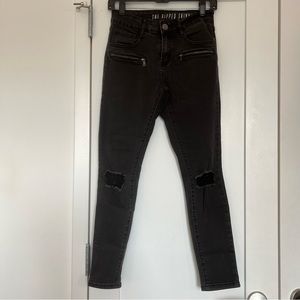 Cotton On Skinny Black Jeans w/ Zip Pockets - Size 4